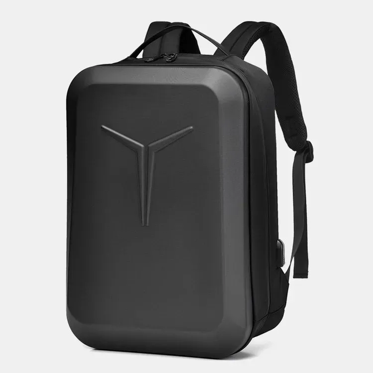 Tas Ransel Wanita Bahan PU Sintetis Polos Warna Hitam Bentuk Kotak Tali Lebar Resleting Grosir