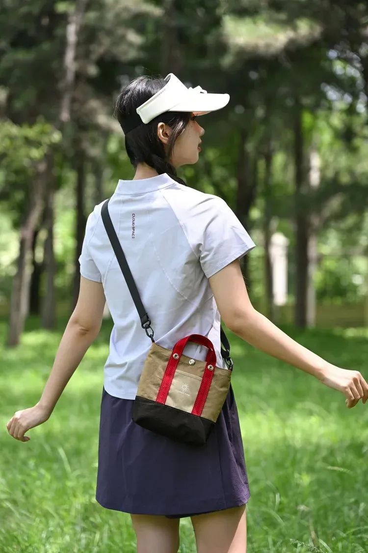 Tas Tote Wanita Bahan Nylon Polos Bentuk Kotak Tali Panjang Resleting Grosir Import