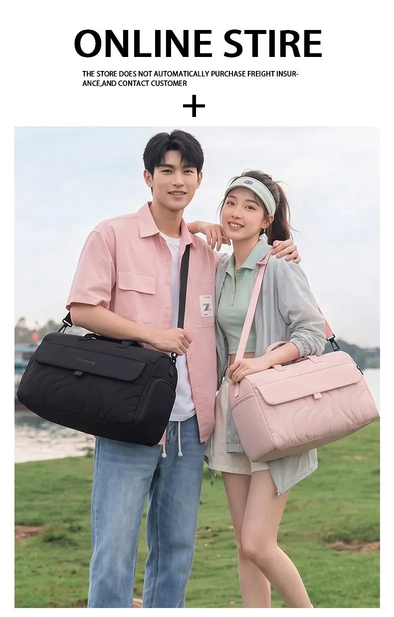 Tas Selempang Pria Bahan Nylon Model Quilted Warna Hitam Bentuk Kotak Tali Grosir Import