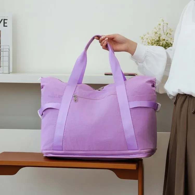 Tas Selempang Wanita Bahan Nylon Polos Warna Hitam Bentuk Kotak Tali Panjang Grosir Import