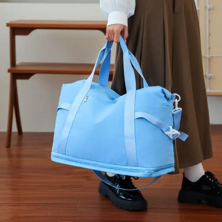 Tas Selempang Wanita Bahan Nylon Polos Warna Hitam Bentuk Kotak Tali Panjang Grosir Import