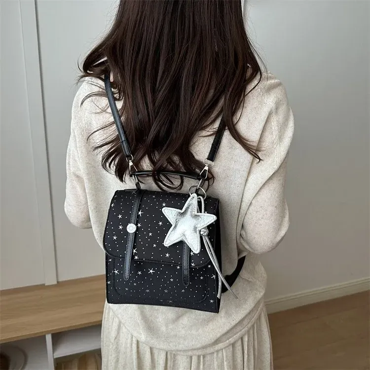 Tas Selempang Wanita Bahan PU Sintetis Motif Print Warna Merah Bentuk Kotak Tali Grosir Import