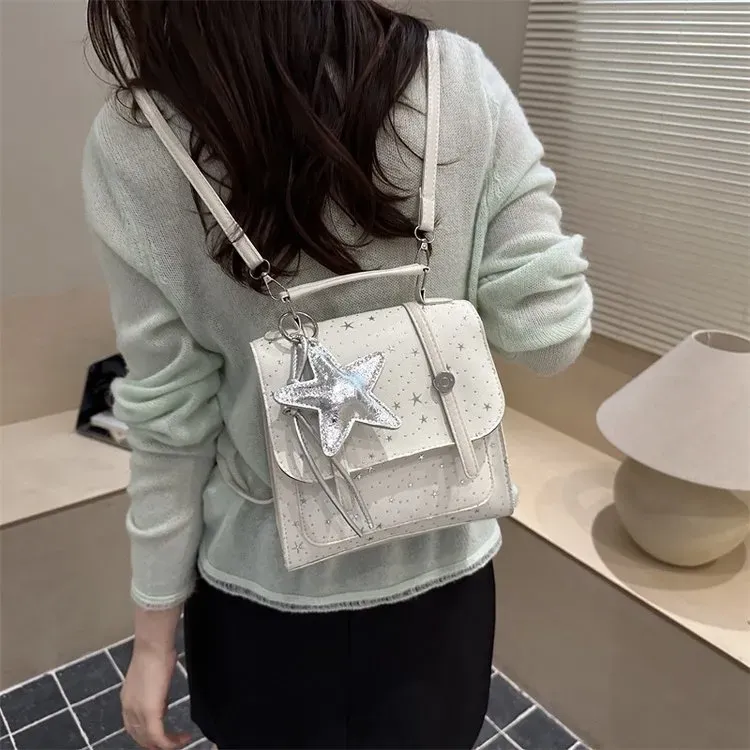 Tas Selempang Wanita Bahan PU Sintetis Motif Print Warna Merah Bentuk Kotak Tali Grosir Import