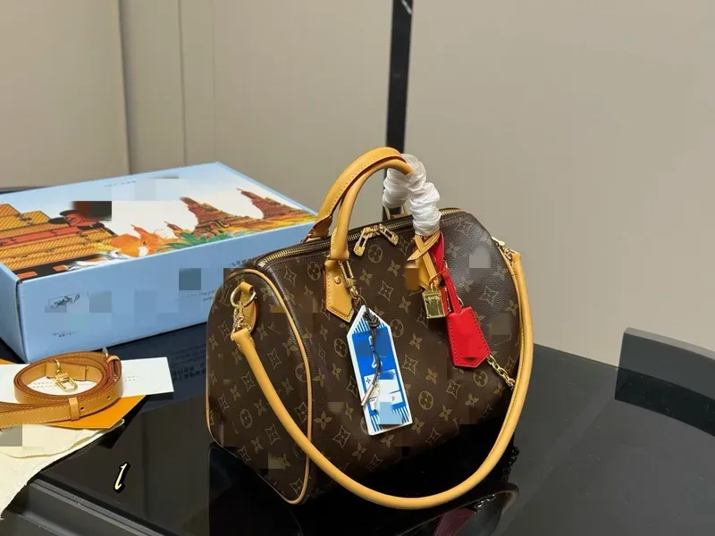 Tas Selempang Wanita Bahan PU Sintetis Motif Print Bentuk Bulat Tali Panjang Grosir Import
