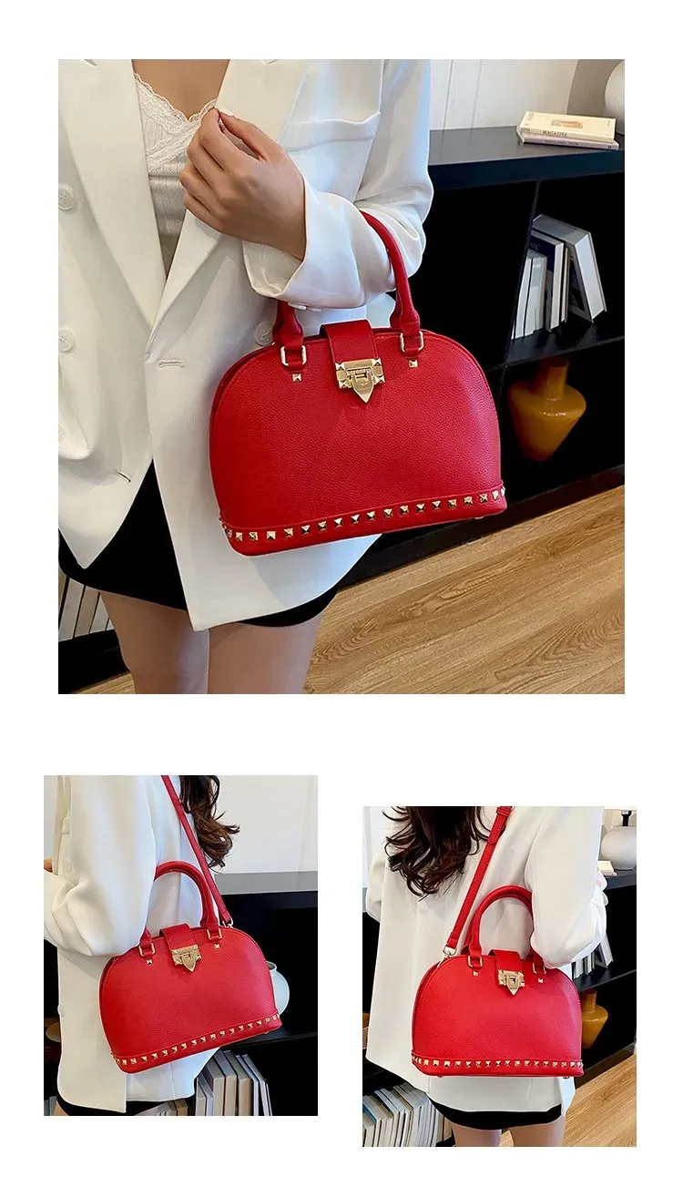 Tas Selempang Wanita Bahan PU Sintetis Polos Bentuk Bulat Tali Panjang Resleting Grosir Import