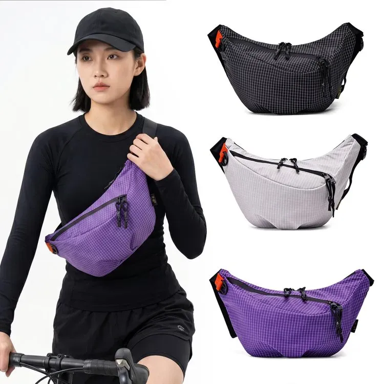 Tas Selempang Pria Bahan Nylon Motif Polkadot Warna Hitam Bentuk Kotak Tali Grosir Import