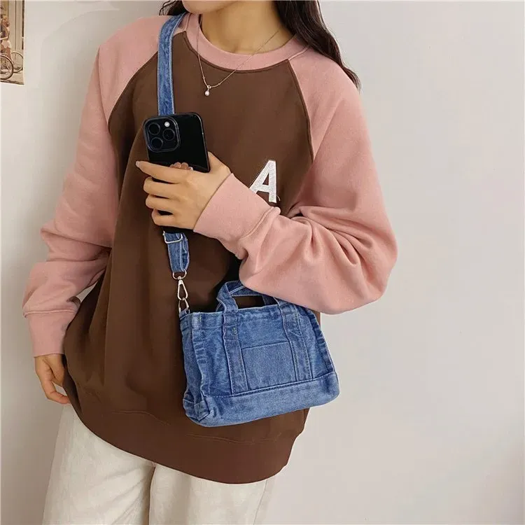 Tas Selempang Wanita Bahan PU Sintetis Polos Warna Biru Bentuk Kotak Tali Harga Grosir