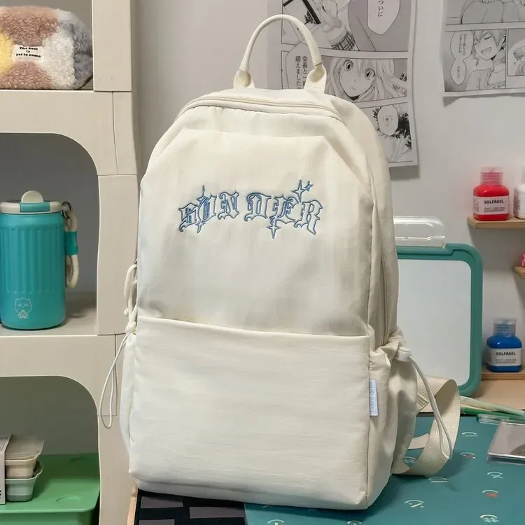 Tas Ransel Wanita Bahan Kain Polos Warna Hitam Bentuk Kotak Tali Panjang Grosir Import