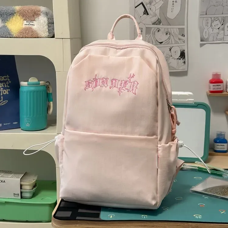 Tas Ransel Wanita Bahan Kain Polos Warna Hitam Bentuk Kotak Tali Panjang Grosir Import