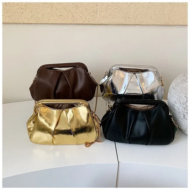 Tas Selempang Wanita Bahan PU Sintetis Polos Warna Hitam Bentuk Kotak Tali Resleting Grosir