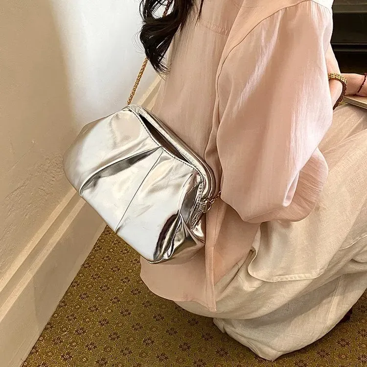 Tas Selempang Wanita Bahan PU Sintetis Polos Warna Hitam Bentuk Kotak Tali Resleting Grosir