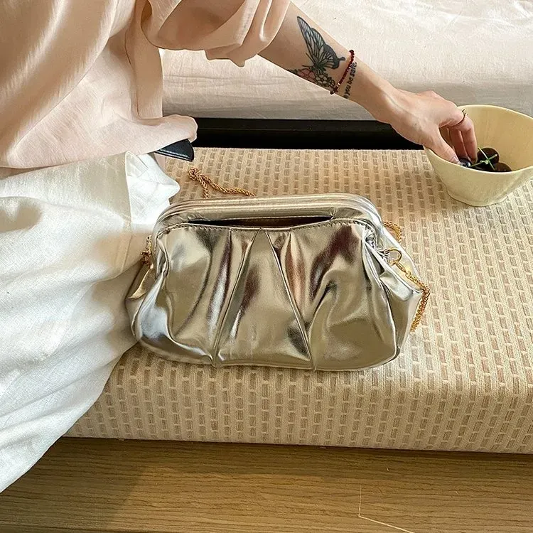 Tas Selempang Wanita Bahan PU Sintetis Polos Warna Hitam Bentuk Kotak Tali Resleting Grosir