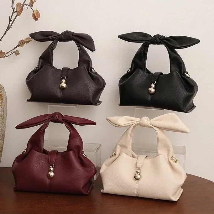 Tas Selempang Wanita Bahan PU Sintetis Polos Warna Hitam Bentuk Kotak Tali Resleting Grosir