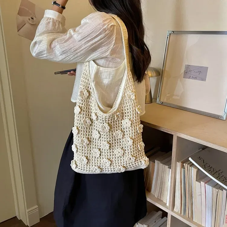 Tas Selempang Wanita Bahan PU Sintetis Motif Floral Bentuk Kotak Tali Lebar Grosir Import