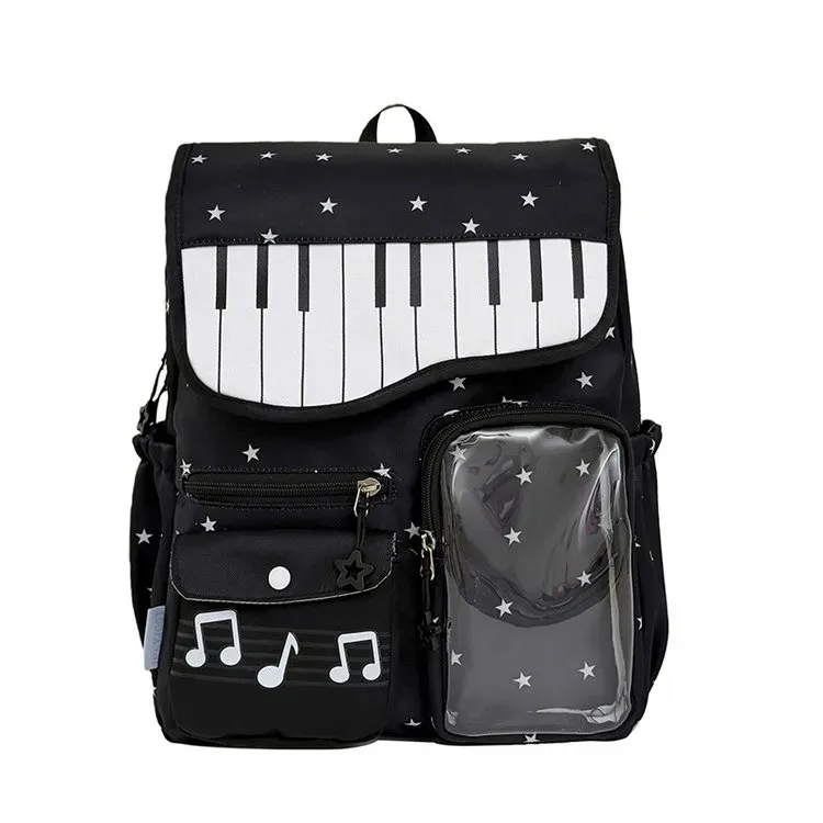 Tas Ransel Anak Bahan Kain Motif Polkadot Bentuk Kotak Tali Panjang Resleting Grosir Import
