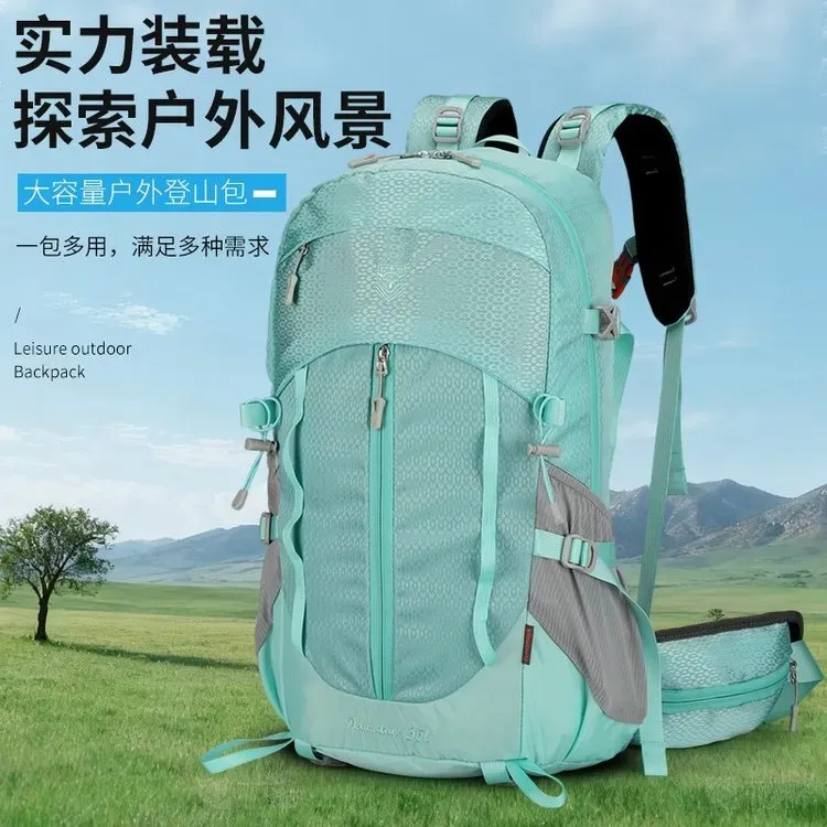 Tas Ransel Wanita Bahan Nylon Polos Warna Merah Bentuk Kotak Tali Lebar Resleting Model