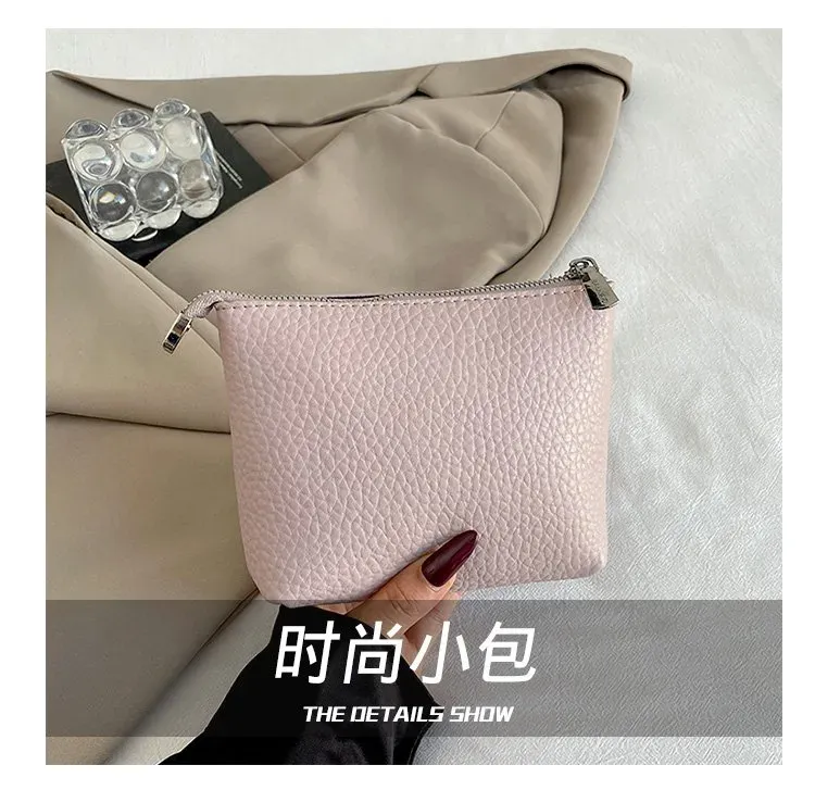 Tas Selempang Wanita Bahan PU Sintetis Polos Warna Pink Bentuk Bulat Tali untuk Toko Online