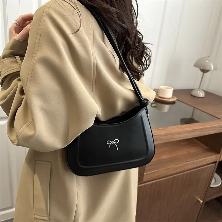 Tas Selempang Wanita Bahan PU Sintetis Polos Bentuk Kotak Tali Panjang Model Flap Grosir Import