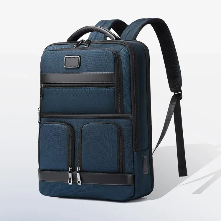 Tas Ransel Wanita Bahan Oxford Polos Warna Biru Bentuk Kotak Tali Lebar Grosir Import