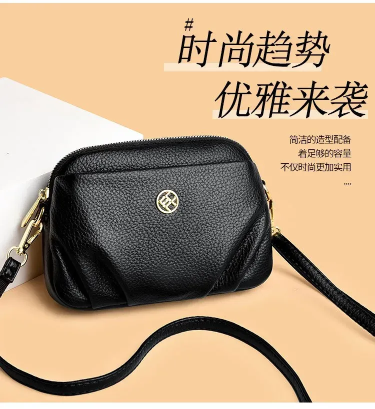 Tas Selempang Wanita Bahan PU Sintetis Polos Warna Merah Bentuk Kotak Tali Koleksi Reseller