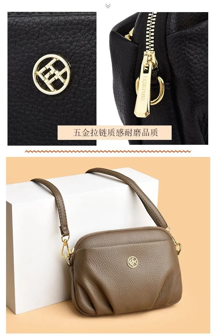 Tas Selempang Wanita Bahan PU Sintetis Polos Warna Merah Bentuk Kotak Tali Koleksi Reseller