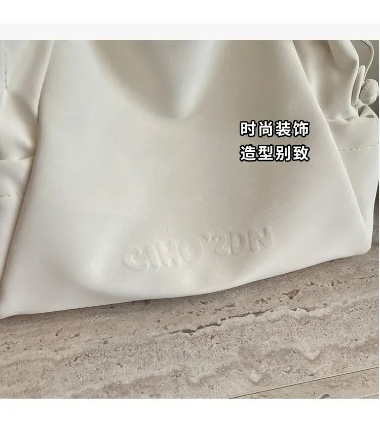 Tas Selempang Wanita Bahan PU Sintetis Polos Bentuk Kotak Tali Panjang Resleting untuk Toko