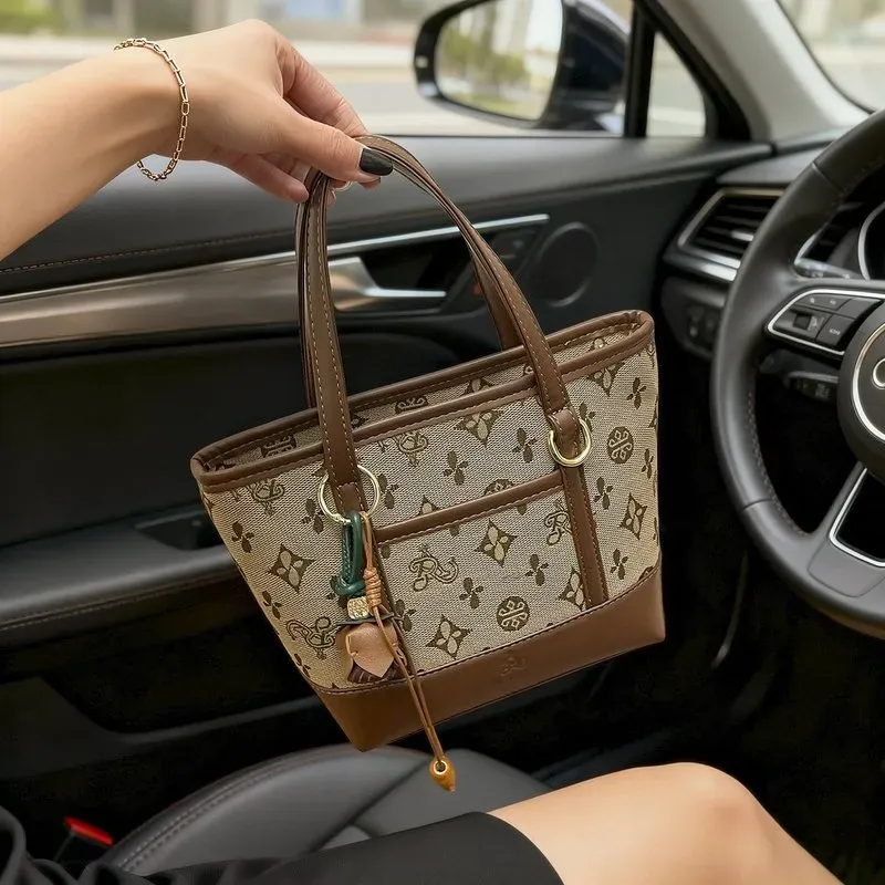 Tas Ransel Wanita Bahan PU Sintetis Motif Floral Warna Putih Bentuk Kotak Tali Grosir Import