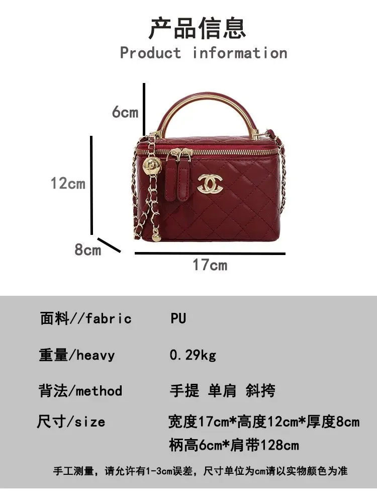 Tas Selempang Wanita Bahan PU Sintetis Model Quilted Warna Pink Bentuk Kotak untuk Reseller