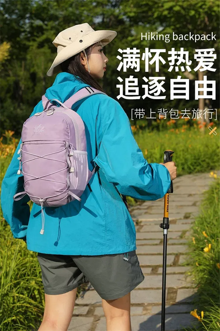 Tas Ransel Wanita Bahan Nylon Polos Warna Hijau Bentuk Kotak Tali Lebar Resleting untuk Jualan
