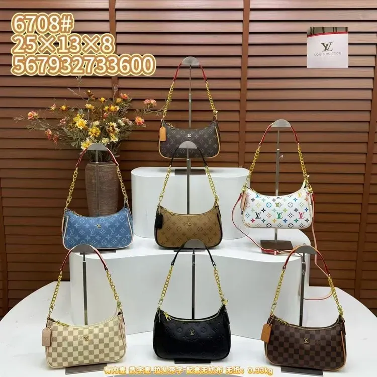 Tas Selempang Wanita Bahan PU Sintetis Motif Print Warna Putih Bentuk Crescent Grosir Import