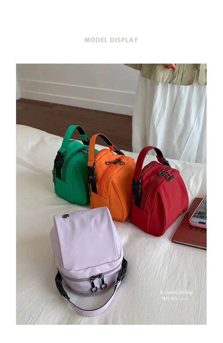 Tas Selempang Wanita Bahan PU Sintetis Polos Warna Merah Bentuk Kotak Tali Grosir Import