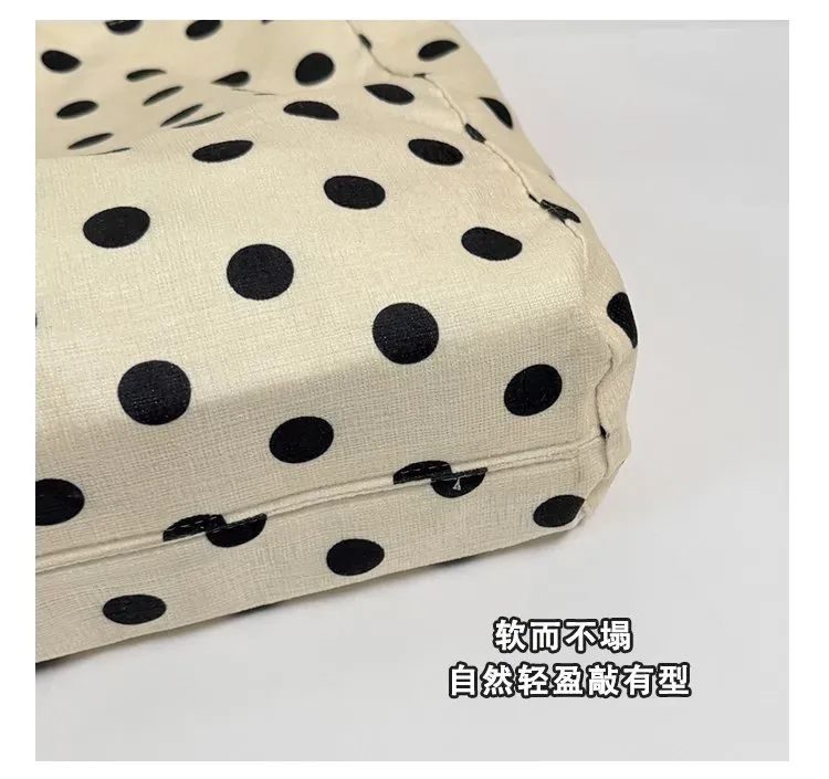 Tas Selempang Wanita Bahan PU Sintetis Motif Polkadot Warna Hitam Model Hobo Pilihan Reseller