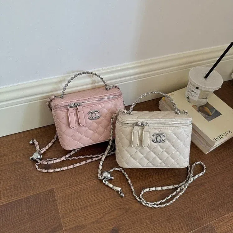 Tas Selempang Wanita Bahan PU Sintetis Polos Warna Hitam Bentuk Kotak Tali Katalog Grosir