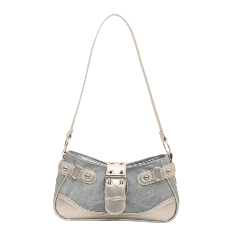 Tas Selempang Wanita Bahan PU Sintetis Polos Warna Abu-Abu Bentuk Kotak Tali Pilihan Reseller