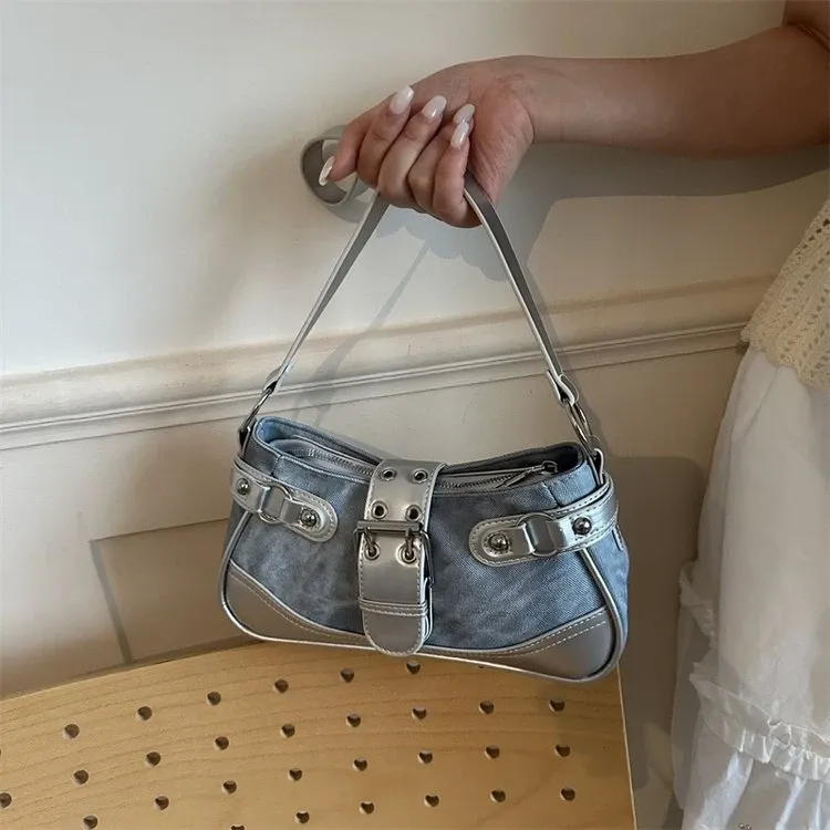 Tas Selempang Wanita Bahan PU Sintetis Polos Warna Abu-Abu Bentuk Kotak Tali Pilihan Reseller