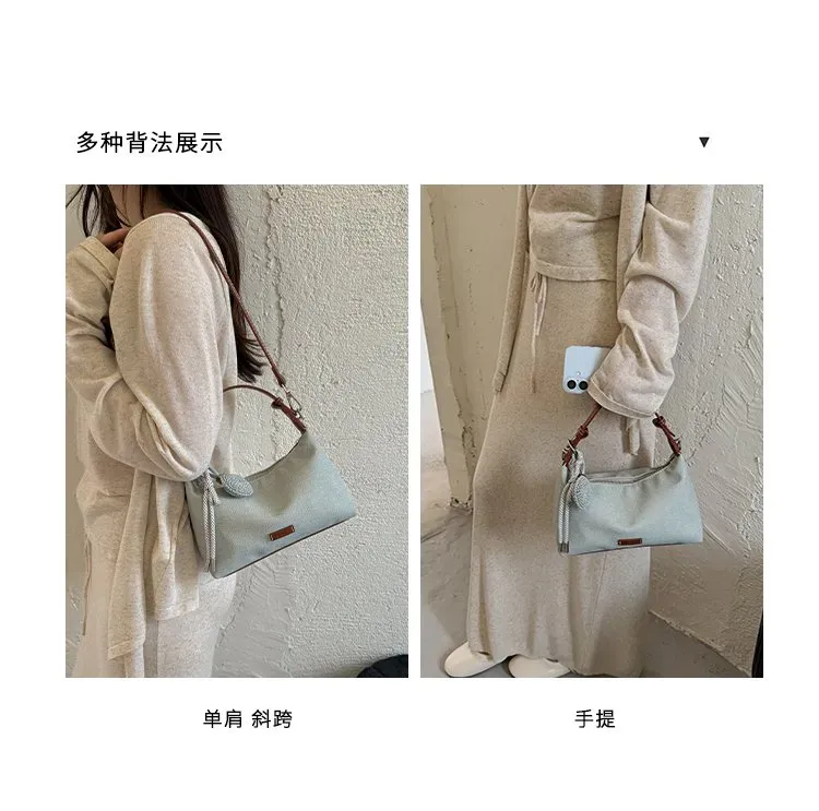 Tas Selempang Wanita Bahan PU Sintetis Polos Warna Biru Bentuk Kotak Tali Lebar
