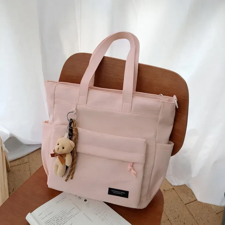 Tas Selempang Wanita Bahan PU Sintetis Polos Warna Putih Bentuk Kotak Tali Lebar Grosir Import