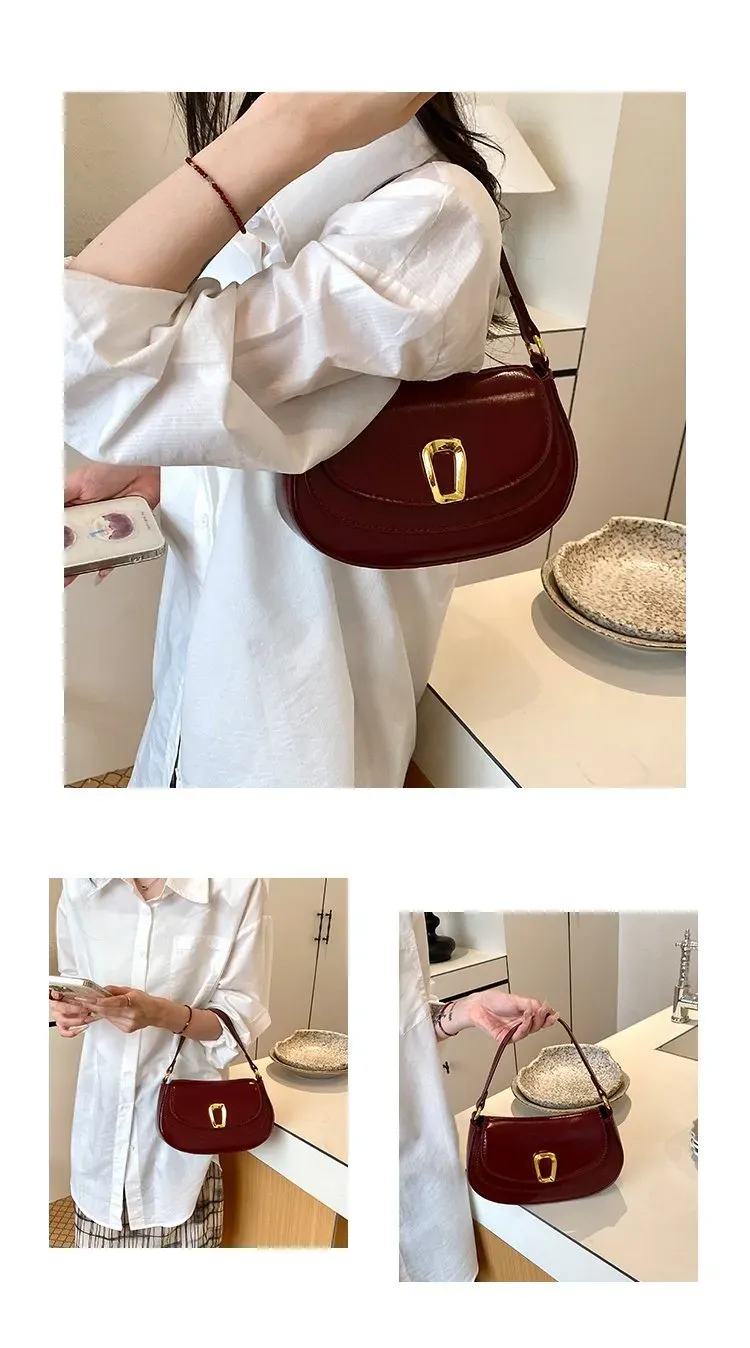 Tas Selempang Wanita Bahan PU Sintetis Polos Warna Hitam Bentuk Kotak Tali Harga Grosir
