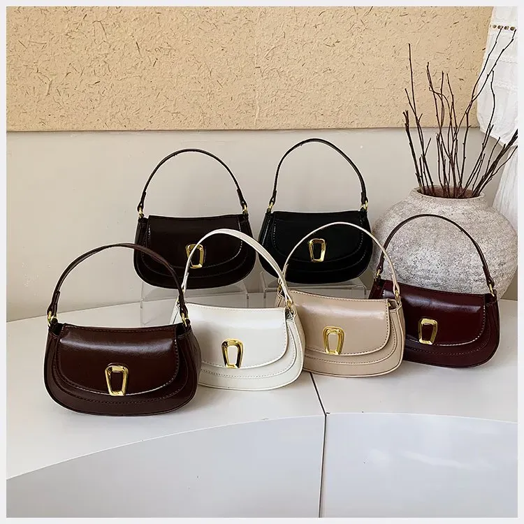 Tas Selempang Wanita Bahan PU Sintetis Polos Warna Hitam Bentuk Kotak Tali Harga Grosir