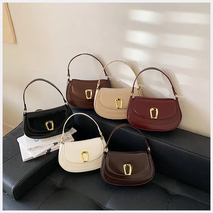 Tas Selempang Wanita Bahan PU Sintetis Polos Warna Hitam Bentuk Kotak Tali Harga Grosir