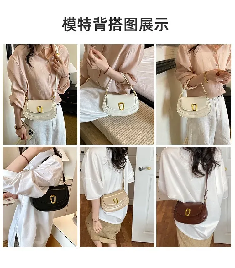 Tas Selempang Wanita Bahan PU Sintetis Polos Warna Hitam Bentuk Kotak Tali Harga Grosir