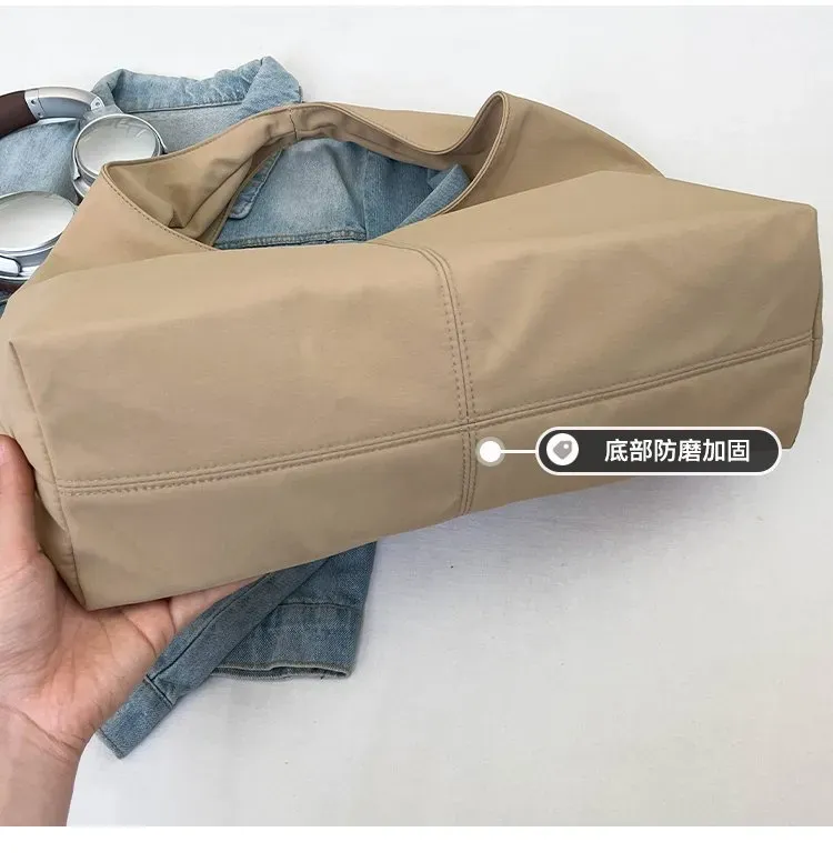 Tas Selempang Wanita Bahan PU Sintetis Polos Warna Beige Bentuk Kotak Tali Lebar untuk Toko