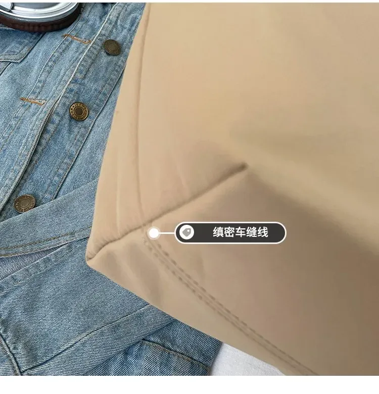 Tas Selempang Wanita Bahan PU Sintetis Polos Warna Beige Bentuk Kotak Tali Lebar untuk Toko