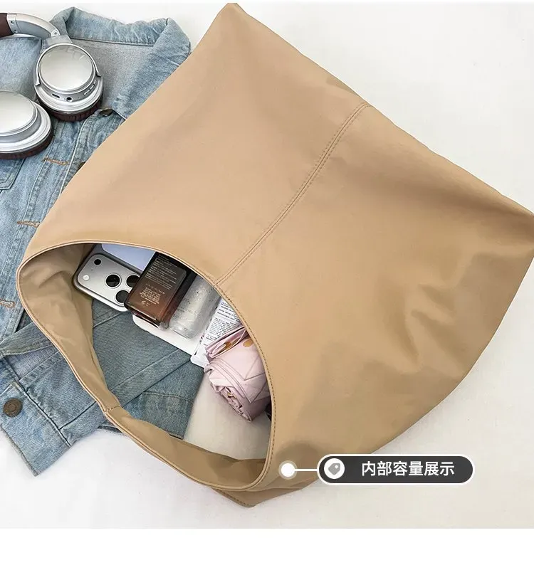 Tas Selempang Wanita Bahan PU Sintetis Polos Warna Beige Bentuk Kotak Tali Lebar untuk Toko