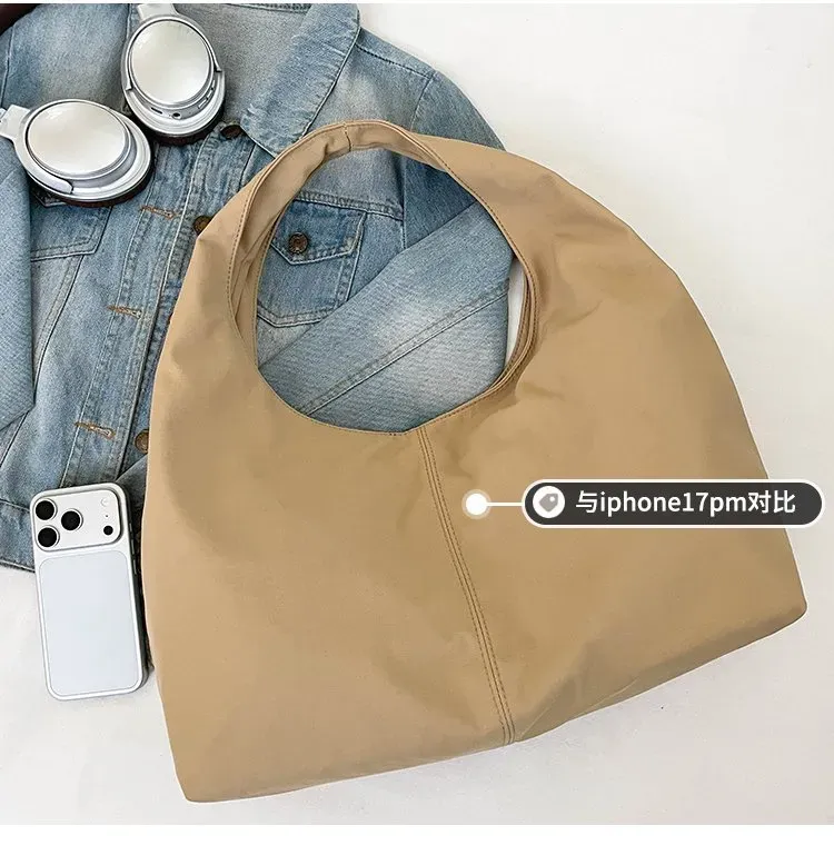Tas Selempang Wanita Bahan PU Sintetis Polos Warna Beige Bentuk Kotak Tali Lebar untuk Toko