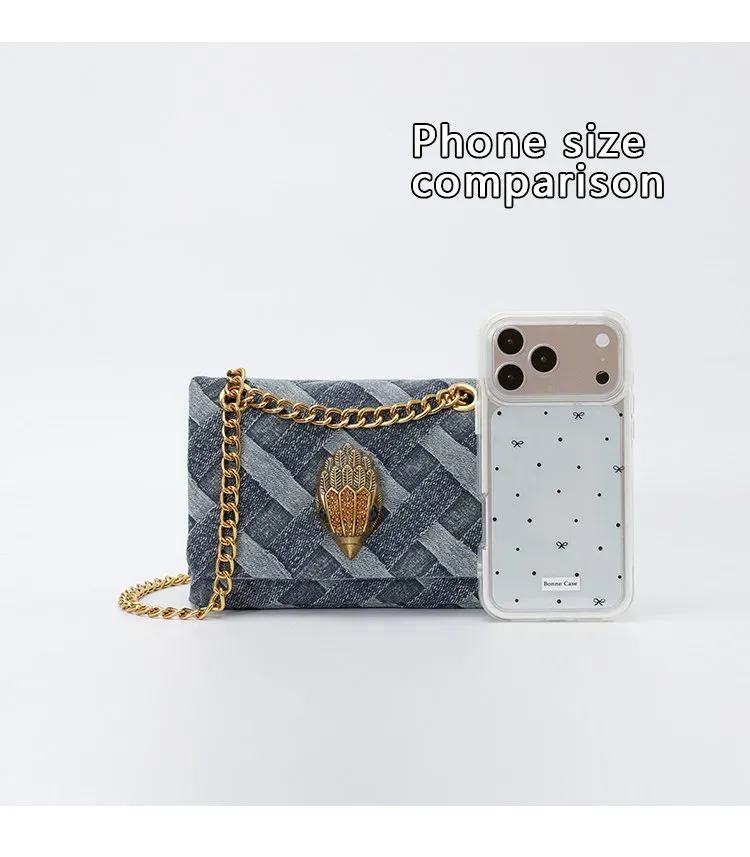 Tas Selempang Wanita Bahan PU Sintetis Model Quilted Warna Biru Bentuk Kotak Grosir Import