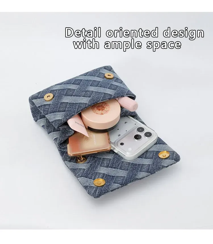 Tas Selempang Wanita Bahan PU Sintetis Model Quilted Warna Biru Bentuk Kotak Grosir Import
