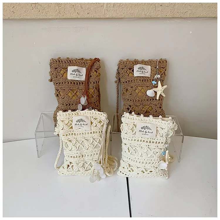 Tas Selempang Wanita Bahan PU Sintetis Tekstur Anyam Bentuk Kotak Tali Panjang Warna Putih kategori tas selempang grosir