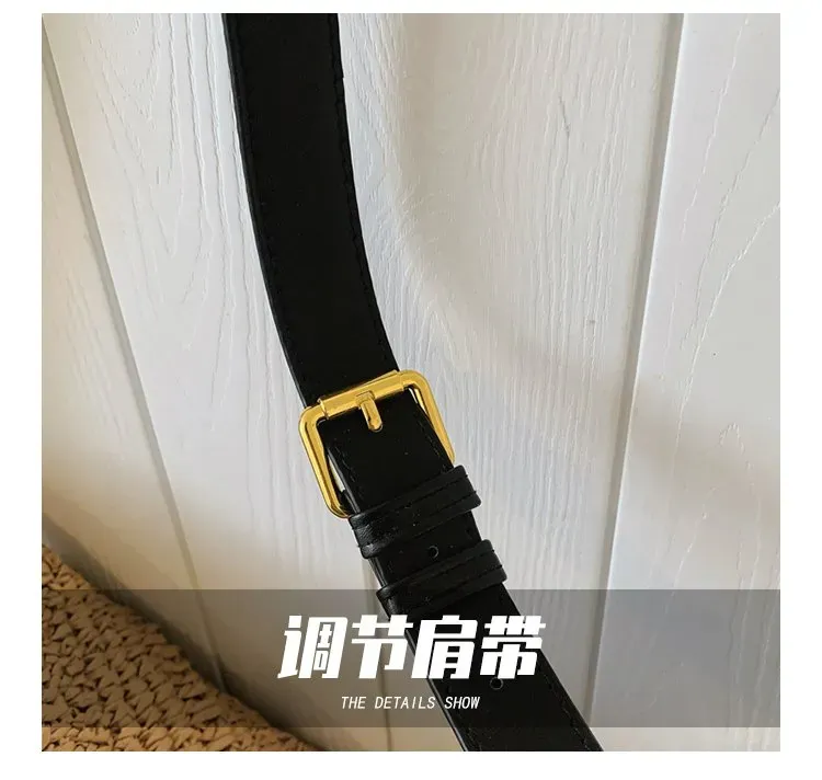 Tas Selempang Wanita Bahan PU Sintetis Polos Model Hobo Tali Panjang Casual Grosir Import