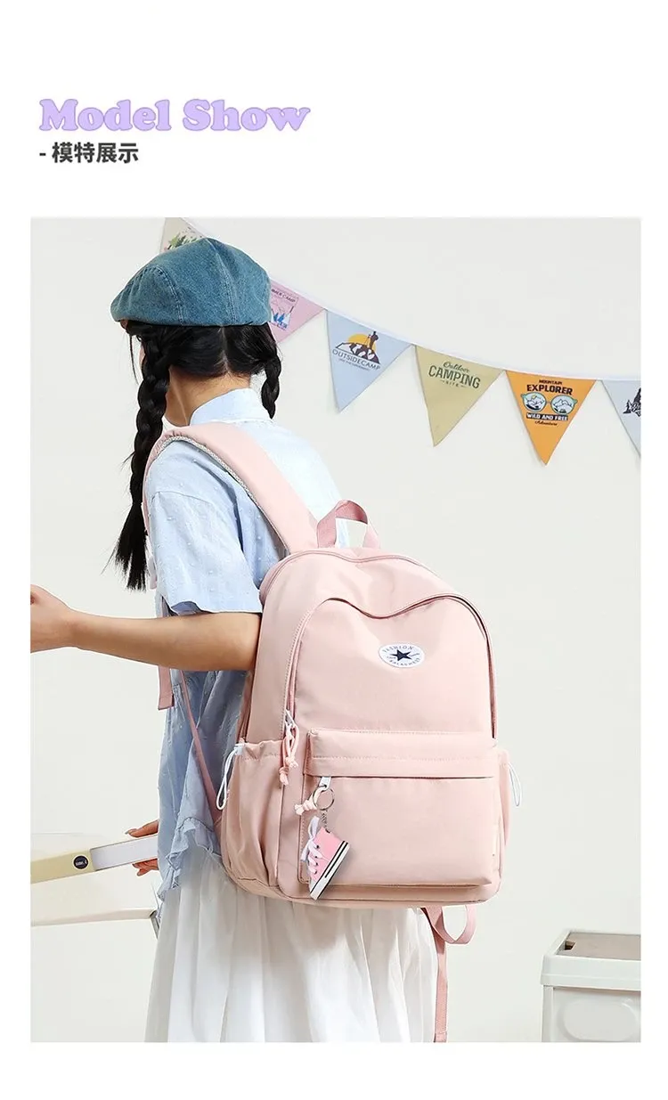 Tas Selempang Wanita Bahan Nylon Warna Hitam Resleting Fashion Grosir Import